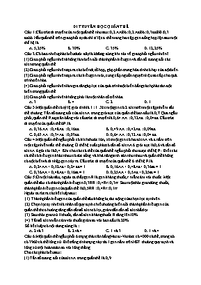 30 Câu hỏi trắc nghiệm chương Di truyền học quần thể - Sinh học Lớp 12